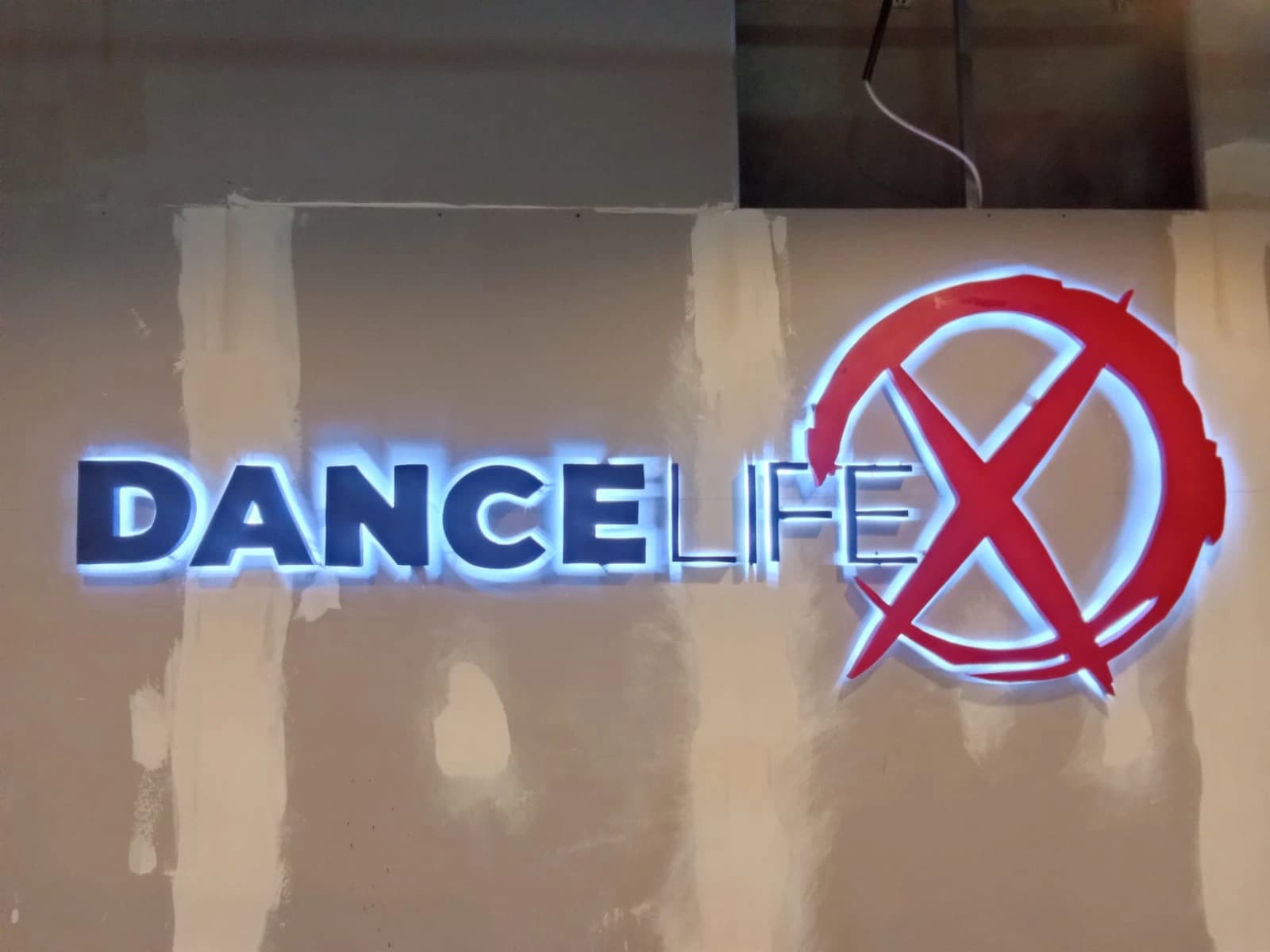 LED storefront installation