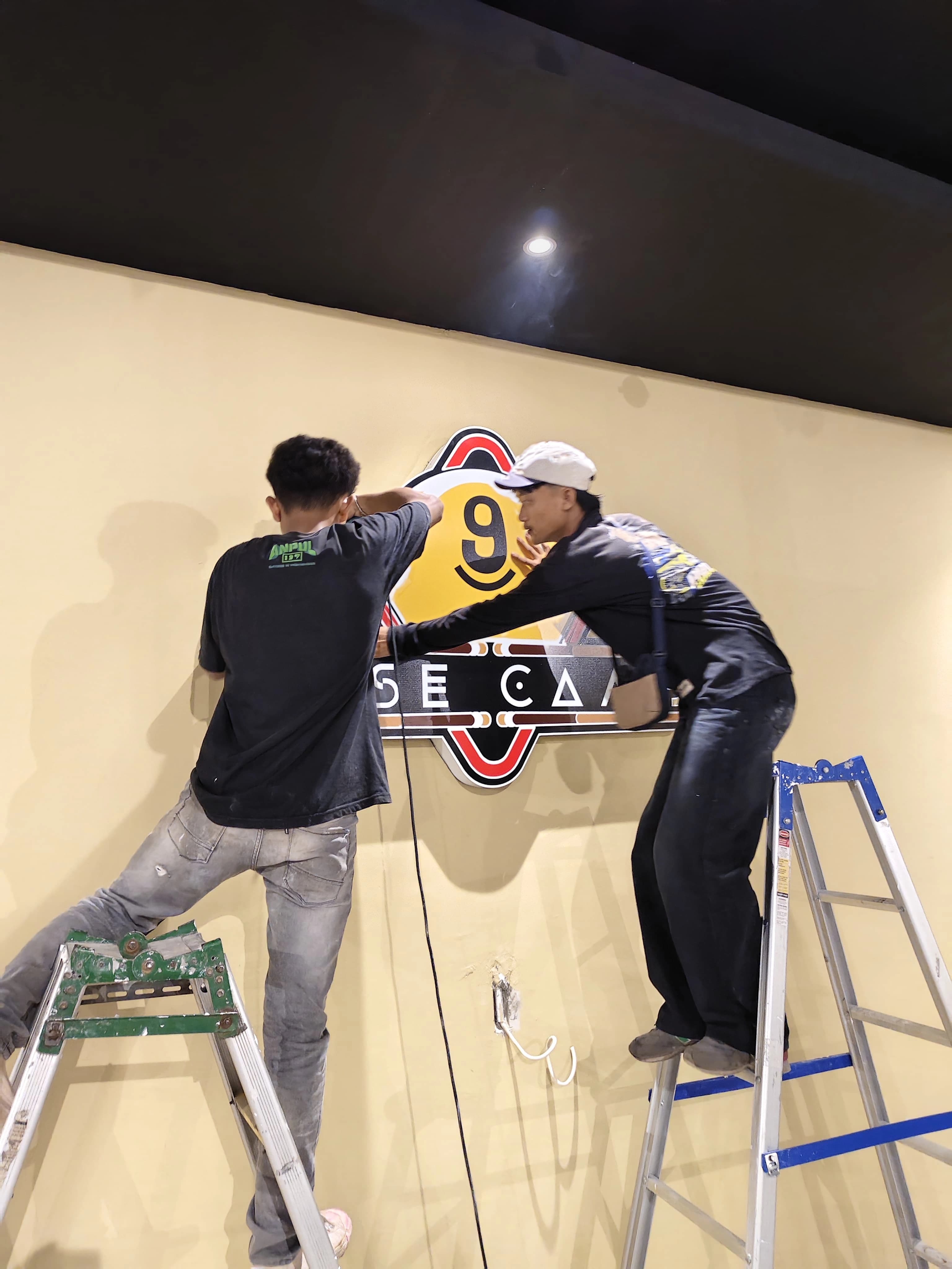 Custom wall art installation