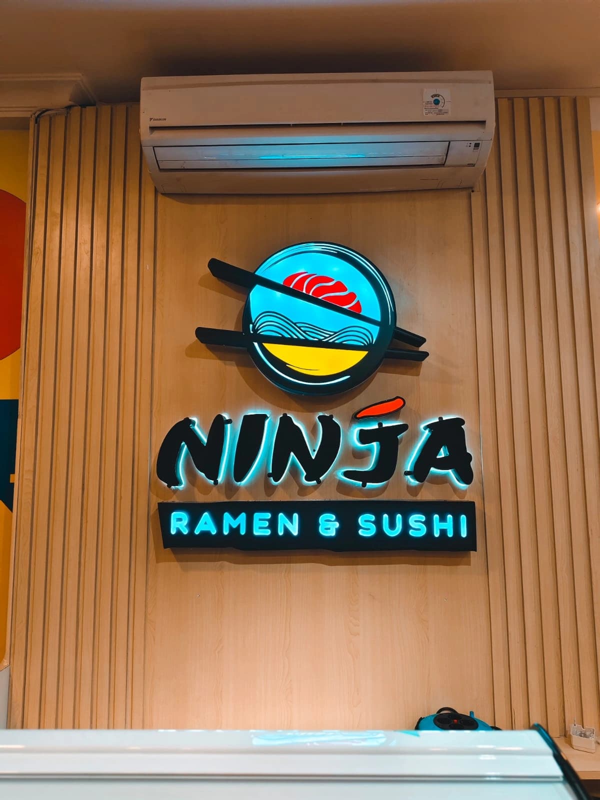 Modern neon signage for retail