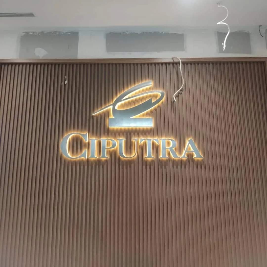 Custom logo design illuminated